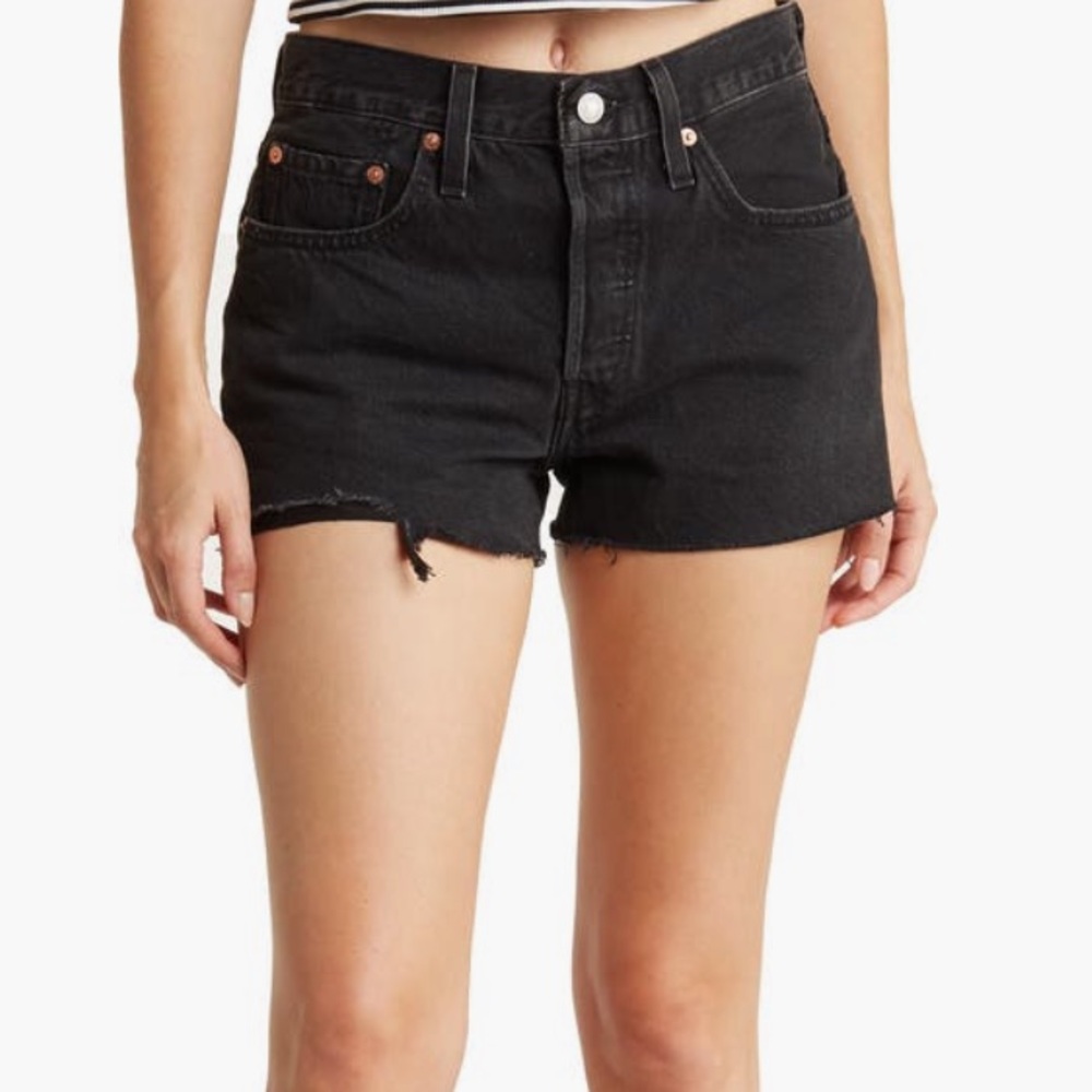 Levi’s Black Washed Denim Shorts NWOT